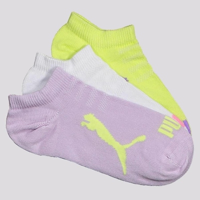 Kit Meia Puma Sapatilha - 3 Pares - Infantil - Foto 1