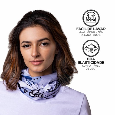 Bandana Faixa Tube Band Esportiva E01 UV50 Muvin - Foto 4