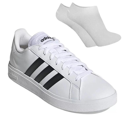 Kit Tênis adidas Grand Court Base 2.0 - Feminino + Par de Meia - Foto 1