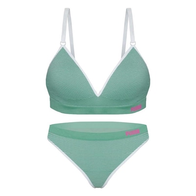 Kit Sutiã Puma + Calcinha Sem Costura - Feminino - Foto 1
