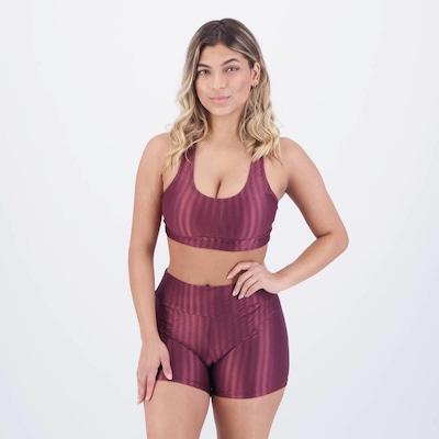 Conjunto Selene: Top Fitness com Bojo 3D + Shorts 3D - Feminino - Foto 2