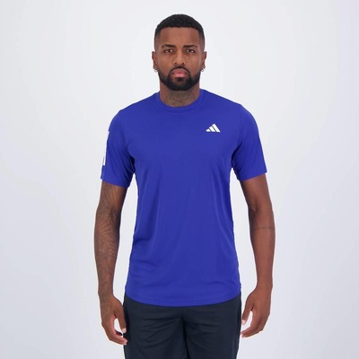 Camisa adidas Club 3 Listras - Masculina - Foto 1