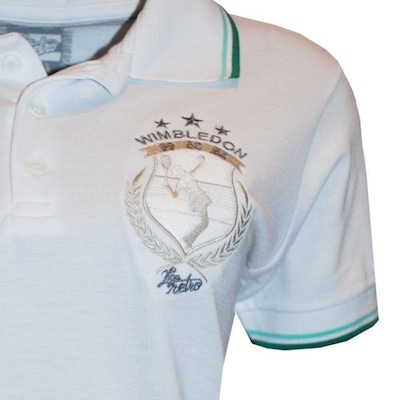Camisa Polo Liga Retrô Wimbledon 1964 - Feminina - Foto 4