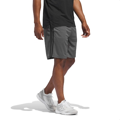 Shorts adidas Malha 3-Stripes Aeroready - Masculino - Foto 3