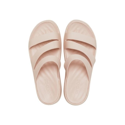 Sandália Crocs Getaway Strappy Quartz - Feminino - Foto 3