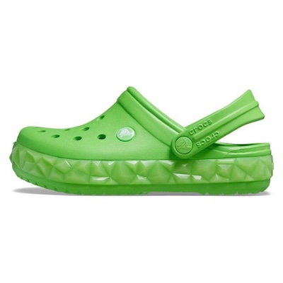 Sandália Crocs Crocband Geometric Glow Band Clog T - Infantil - Foto 6