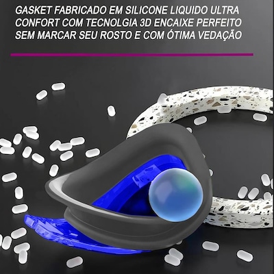 Kit Óculos de Natação Gold Sports Lince Demi Mirror Hd-Mesh Bag + Clip Nasal + Protetor de Ouvido - Adulto - Foto 6