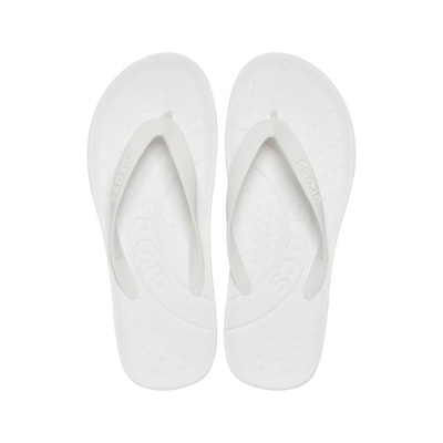 Chinelo Crocs Flip White - Unissex - Foto 2
