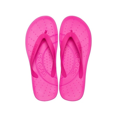 Chinelo Crocs Flip Pink Crush - Unissex - Foto 4