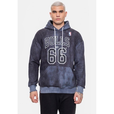 Blusão De Moletom Com Capuz NBA Marblend Chicago Bulls - Masculino - Foto 1