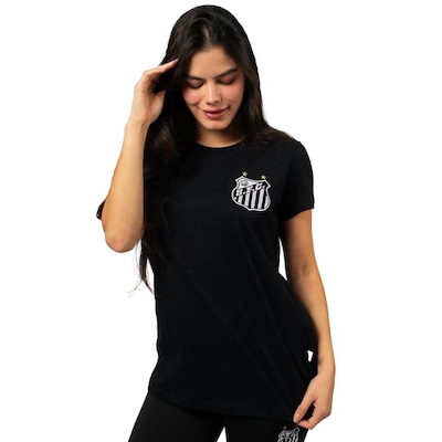 Camiseta Baby Look Santos Oficial Escudo Surf Center - Feminina - Foto 6