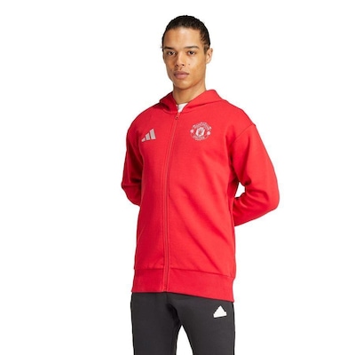 Jaqueta com Capuz adidas Hino Manchester United - Masculina - Foto 2