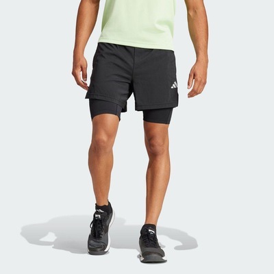 Shorts adidas Treino 2 em 1 Gym+ - Masculino - Foto 2