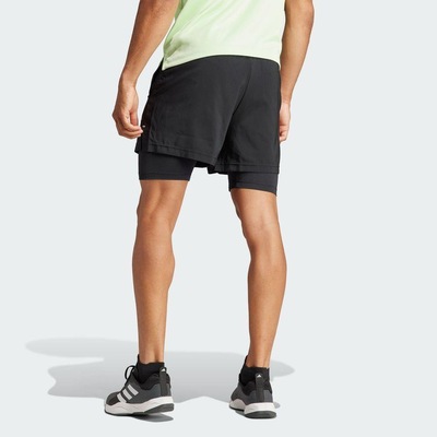 Shorts adidas Treino 2 em 1 Gym+ - Masculino - Foto 4