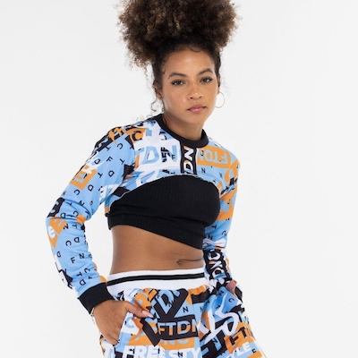 Casaco Cropped FitDance Logos Ftdnc - Feminino - Foto 3