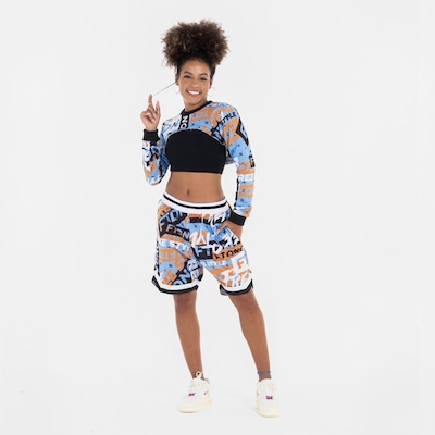 Casaco Cropped FitDance Logos Ftdnc - Feminino - Foto 4