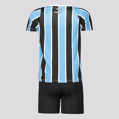 Kit de Uniforme de Futebol 1 do Grêmio 2024 Umbro - Infantil - Foto 2