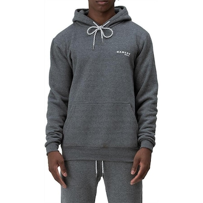 Blusão de Moletom com Capuz Oakley Canguru Bunker Athletic Heather - Masculino - Foto 1