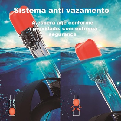 Mascara Subaquática De Mergulho Gold Sports Full Face R4 Com Snorkel - Foto 6