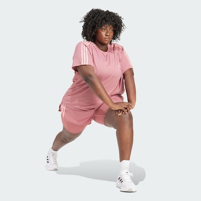 Shorts adidas 2 em 1 Own The Run Três Listras Plus Size - Feminino - Foto 5