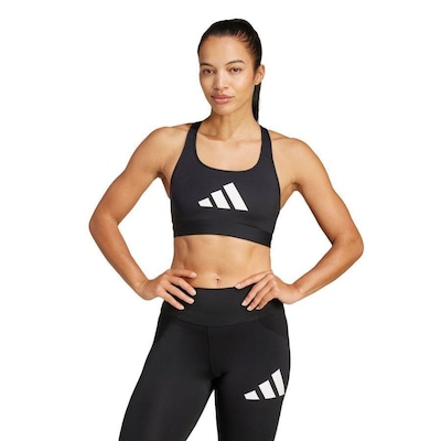 Top Fitness adidas Estampado Powerreact Big Logo - Feminino - Foto 2