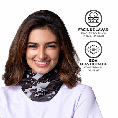 Bandana Faixa Tube Band Esportiva E02 UV50 Muvin - Foto 5