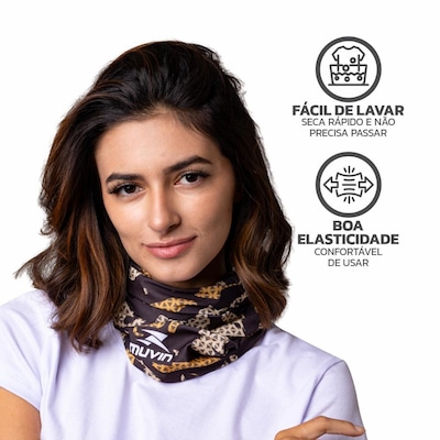 Bandana Faixa Tube Band Esportiva E03 UV50 Muvin - Foto 4
