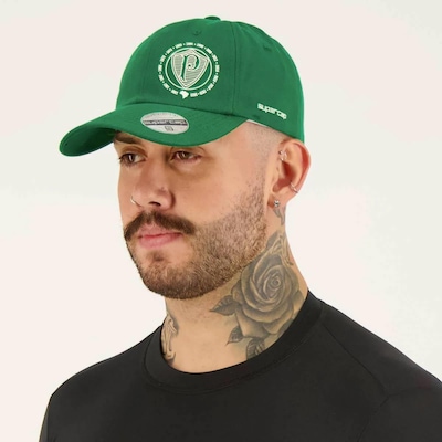 Boné Aba Curva do Palmeiras Supercap - 2 Unidades - Adulto - Foto 3
