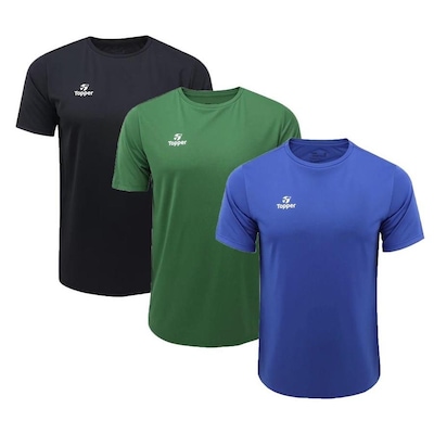 Kit Camiseta Topper Fut Classic - 3 Unidades - Infantil - Foto 1
