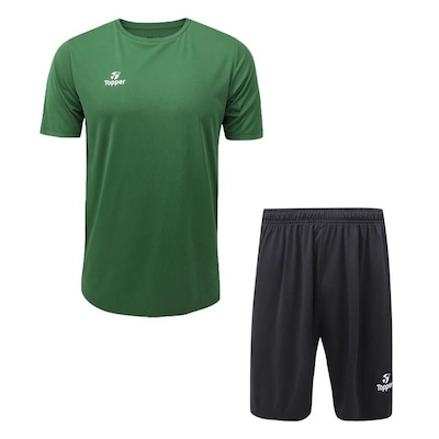 Kit Camiseta + Calção Topper Fut Classic New - Infantil - Foto 1