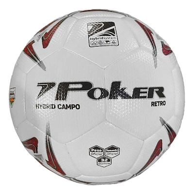 Bola Futebol de Campo Poker Pro 32 Gomos Hybrid Retro - Foto 1