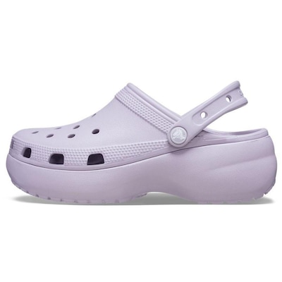 Sandália Crocs Classic Platform Clog W Mauve Mist - Feminino - Foto 3