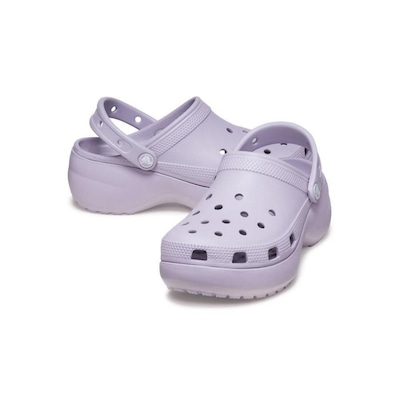 Sandália Crocs Classic Platform Clog W Mauve Mist - Feminino - Foto 4