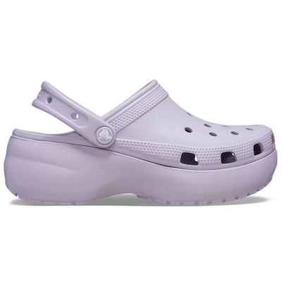 Sandália Crocs Classic Platform Clog W Mauve Mist - Feminino - Foto 1