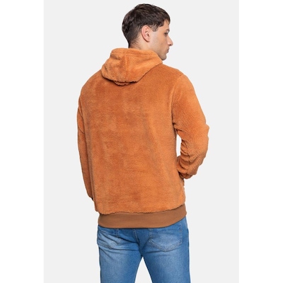 Blusão de Moletom com Capuz Fatal Felpudo Camelo - Masculino - Foto 2