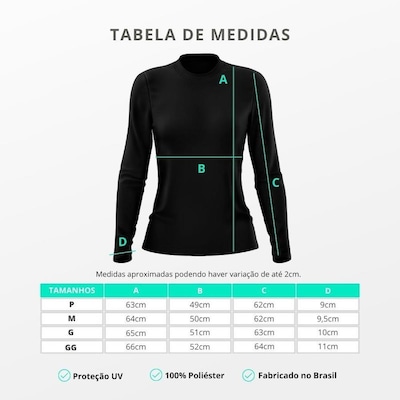 Camiseta Manga Longa Dellas Fit Térmica Proteção Solar Uv Dry - Feminina - Foto 3