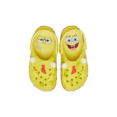 Sandália Crocs Classic Bob Esponja Clog Banana - Unissex - Foto 5