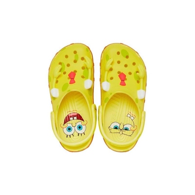 Sandália Crocs Classic Bob Esponja Clog Banana - Unissex - Foto 6