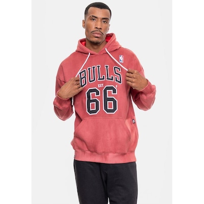 Blusão De Moletom Com Capuz NBA Marblend Chicago Bulls - Masculino - Foto 4