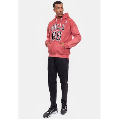 Blusão De Moletom Com Capuz NBA Marblend Chicago Bulls - Masculino - Foto 5