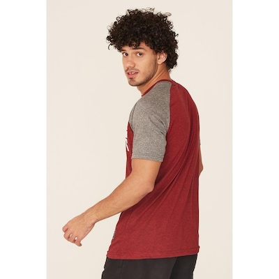 Camiseta NBA Raglan Estampada Chicago Bulls Casual - Masculina - Foto 3