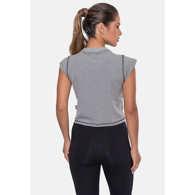Blusa Cropped Nba College Brooklyn Nets - Feminina - Foto 4