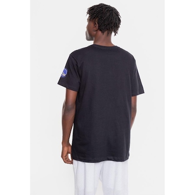 Camiseta NBA Floco Golden Stante Warriors - Masculina - Foto 4