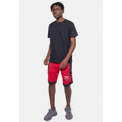 Bermuda NBA Stripe Chicago Bulls Vermelha - NBA - Masculino - Foto 5