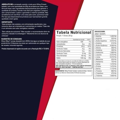Whey Protein Isolado Absolute Iso 1,8Kg - Bio Sport Usa - Foto 2
