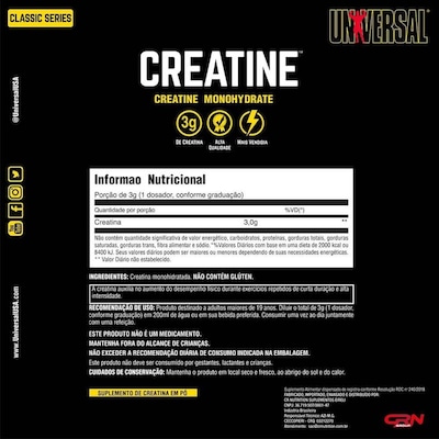 Kit Creatina Monohidratada 1Kg Universal Nutrition - Foto 2