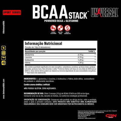 Kit Egg Pro 454g + Bcaa Stack 250g + Glutamina 300g - Universal - Foto 3
