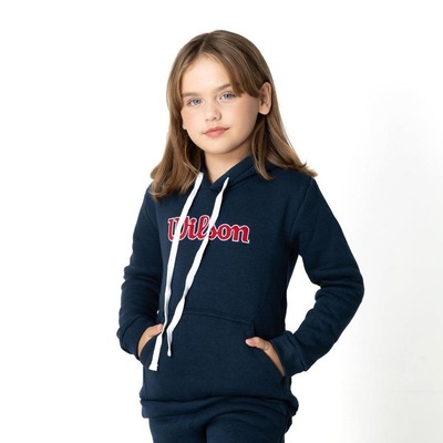 Blusão de Moletom com Capuz Wilson Bold Hoodie - Infantil - Foto 1