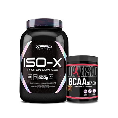 Kit Whey Protein Iso - X Complex 900G - Xpro Nutrition + Bcaa 250G - Universal - Foto 1