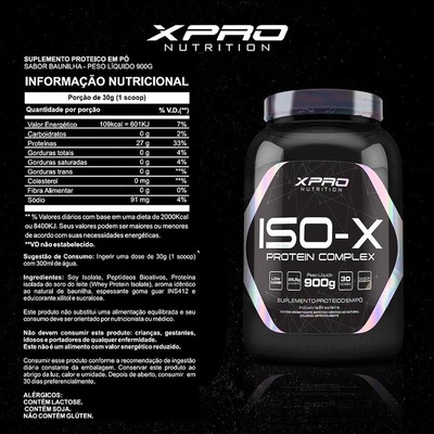 Whey Protein Iso Xpro Nutrition X Complex 900G - 2 Unidades - Foto 3
